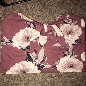 charlotte russe strapless crop top